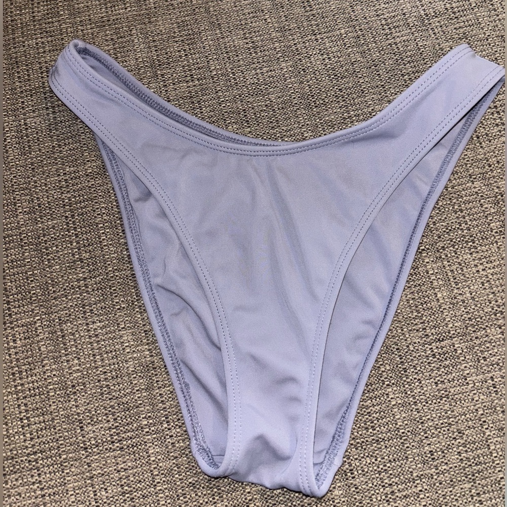 Playboy By PacSun Slate Blue Active High Cut Bikini Bottom XS